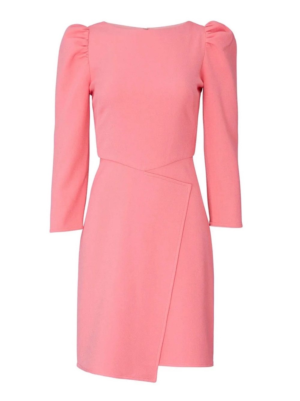 Shoshanna Hot Pink Puff-Sleeve Mini Dress
